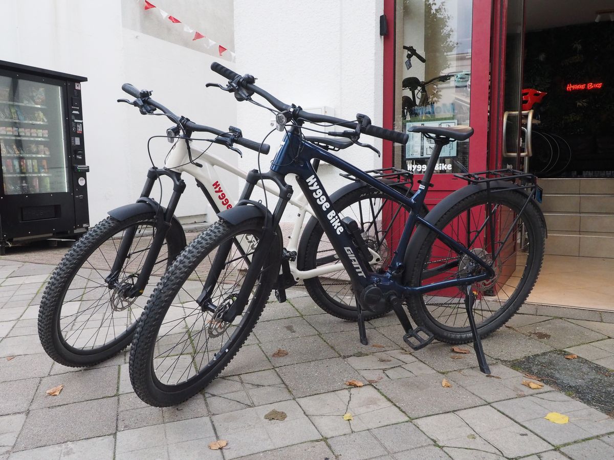 Mountainbikes aus dem Verleih von Hygge Bike in Warnemünde